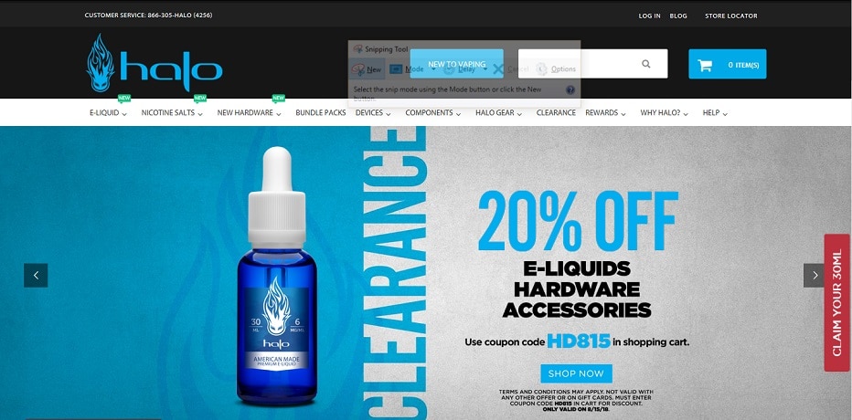 Halo Cigs Web Page